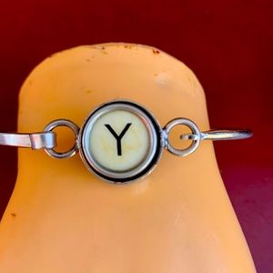 Y typewriter key bracelet